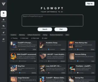 Flowgpt.com(Discover the power of flowgpt) Screenshot