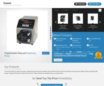 Flowtechindia.in(Manufacturer of Flameproof Peristaltic Pump & Medium Flow Peristaltic Pump from Mumbai) Screenshot