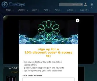 Flowtoys.com(The world's favorite LED flow arts props) Screenshot