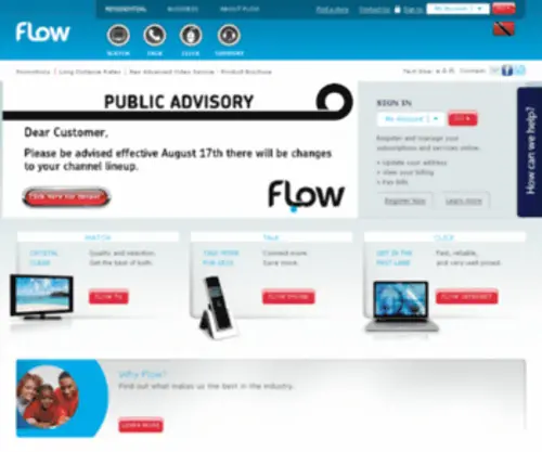 Flowtrinidad.com(Flow Trinidad) Screenshot