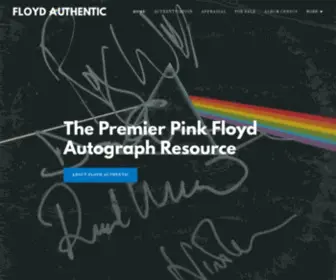 Floydauthentic.com(The Premier Pink Floyd Autograph Resource) Screenshot