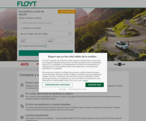 Floyt.com(► Alquilar coches al mejor precio) Screenshot
