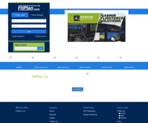 FLTplan2.com(Emergency Backup Site) Screenshot