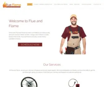 Flueandflame.com(The Triangle's fireplace experts) Screenshot