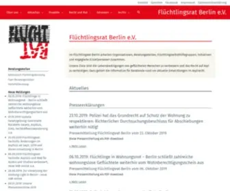 Fluechtlingsrat-Berlin.de(Flüchtlingsrat Berlin e.V) Screenshot