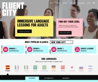Fluentcity.com(Learn a language online) Screenshot