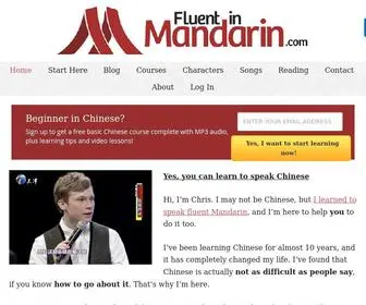Fluentinmandarin.com(Learn to Speak Mandarin Chinese Fluently) Screenshot