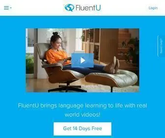 Fluentu.com(Learn a language online with authentic videos) Screenshot