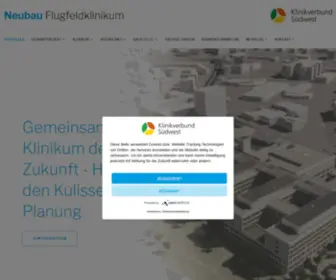 Flugfeldklinikum.de(Informationen und Aktuelles rund um den Neubau Flugfeldklinik) Screenshot