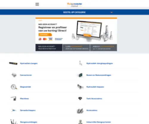 Fluiconnecto.nl(Slangen en componenten voor hogedruk (hydrauliek)) Screenshot