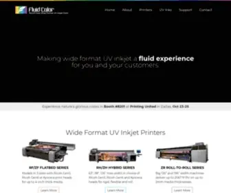 Fluidcolor.com(Wide-format UV Inkjet technology) Screenshot