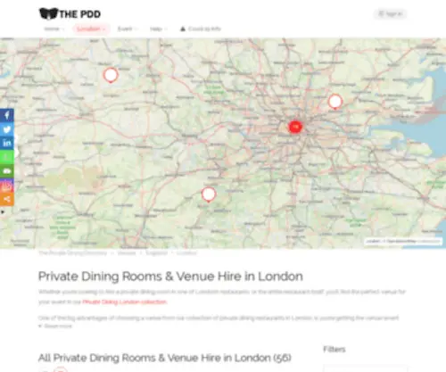 Fluideating.co.uk(Private Dining London) Screenshot