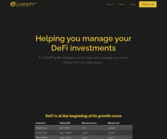 Fluidefi.com(DeFi investments) Screenshot