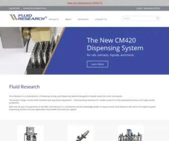 Fluidresearch.com(Fluid Research Corporation) Screenshot