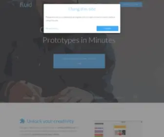 Fluidui.com(Create Web and Mobile Prototypes in Minutes) Screenshot