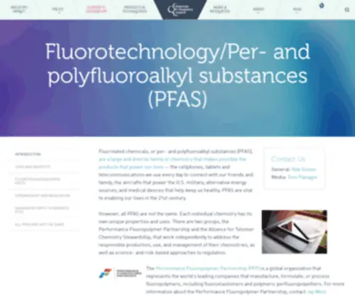Fluorocouncil.com(And Polyfluoroalkyl Substances (PFAS)) Screenshot
