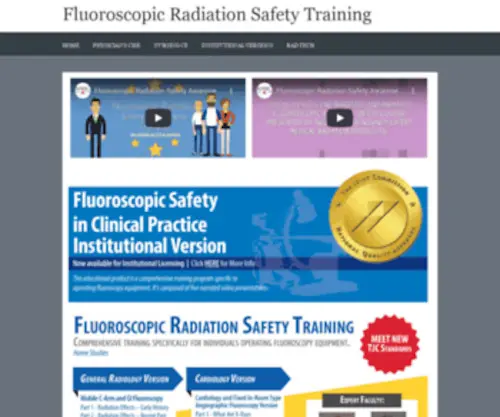 Fluoroscopicradiationsafety.com(Fluoroscopic Radiation Safety Training) Screenshot