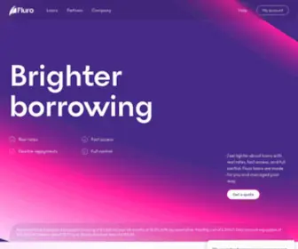 Fluro.co.uk(Brighter Borrowing & Real Rates on Personal Loans Fluro) Screenshot