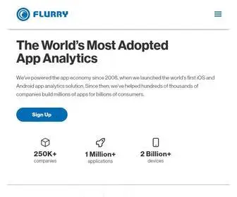 Flurry.com(Flurry’s mission) Screenshot