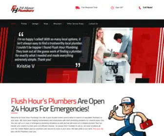 Flushhourplumbing.com(Emergency plumbers you can trust. Flush Hour Plumbing) Screenshot