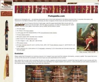 Flutopedia.com(An Encyclopedia for the Native American Flute) Screenshot