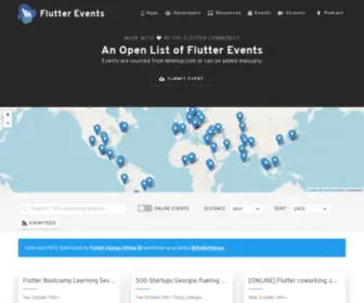 Flutterevents.com(An Open List of Flutter Events) Screenshot