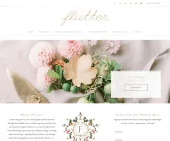 Fluttermag.com(A wedding magazine dedicated to couture wedding and event artistry. Flutter) Screenshot