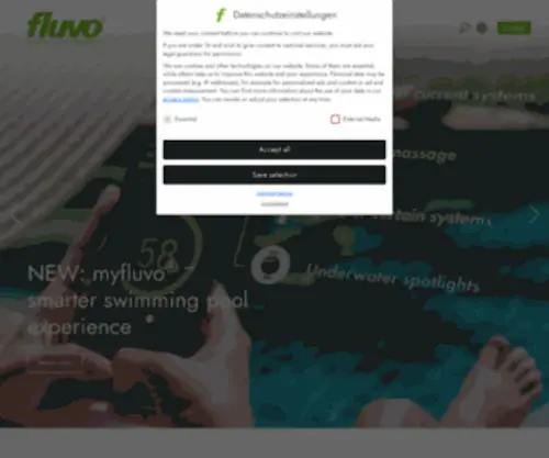 Fluvo.com(Swimming pool technology) Screenshot
