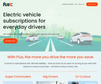 Fluxauto.co(Electric Car Subscription) Screenshot