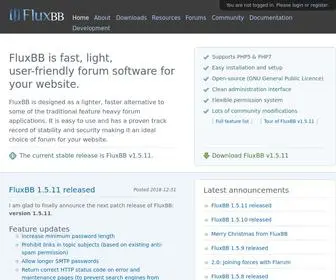Fluxbb.org(Fast, light, user-friendly PHP forum software) Screenshot