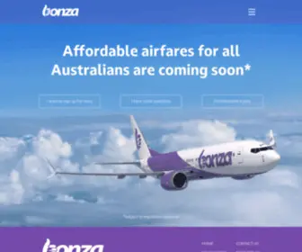 FLybonza.com(Bonza Airline) Screenshot