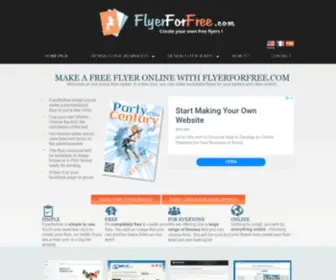 Flyerforfree.com(Make a flyer online for free) Screenshot