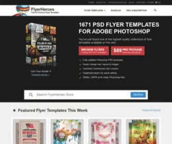 Flyerheroes.com(Premium PSD Flyer Templates for Photoshop) Screenshot