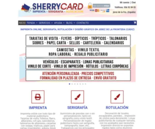 Flyeronline.es(Imprenta, Serigrafía, Rotulación y Diseño Gráfico en Jerez) Screenshot