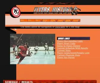Flyershistory.com(Flyers History) Screenshot