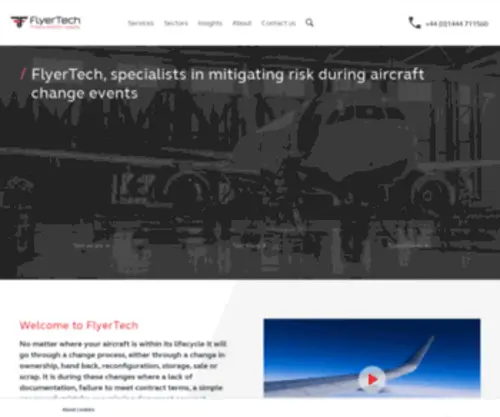 Flyertech.com(FlyerTech: leading EASA Continuing Airworthiness Management Organisation (CAMO)) Screenshot