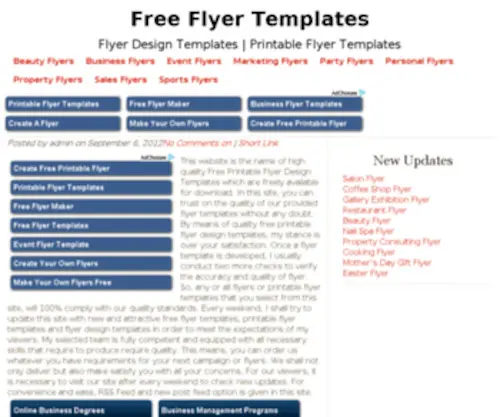 Flyertemplatesz.org(Flyer Templates) Screenshot