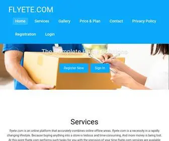 Flyete.com(Flyete is an online offile company) Screenshot