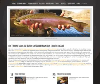 FLyfishingnc.com(Fly Fishing Guide to North Carolina mountain trout streams) Screenshot