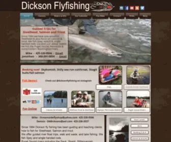 FLyfishsteelhead.com(Dickson fly fishing) Screenshot