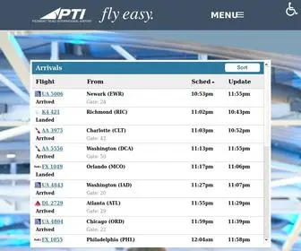 FLYfrompti.com(Piedmont Triad International Airport) Screenshot