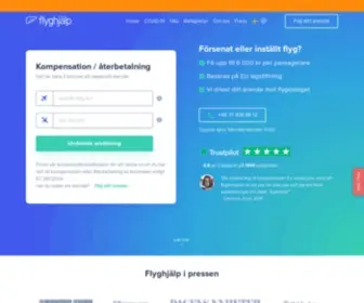 FLYGhjalp.se(Ersättning för inställda och försenade flygningar) Screenshot