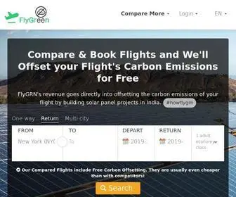 FLYGRN.com(We Offset Your Flight's Carbon Emissions) Screenshot