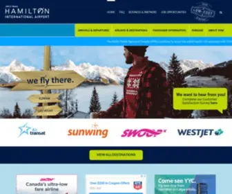 FLyhamilton.ca(Hamilton International Airport) Screenshot