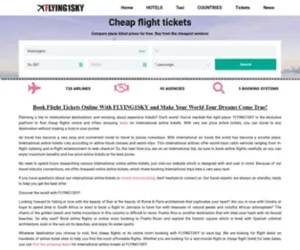 Flying1SKY.com(Find Cheap Flights) Screenshot