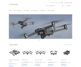 Flyingcam.me(Shop online for our range of DJI Drones Inspire Phantom Mavic Spark Osmo Tello) Screenshot