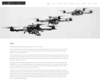 Flyingmachinearena.org(A space where flying robots live and learn) Screenshot