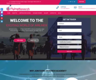 Flyingmonarchacademy.com(Aviation Course in Delhi) Screenshot