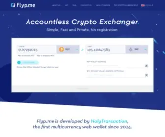 FLYP.me(Accountless Crypto Exchanger) Screenshot