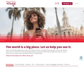 FLyrouge.com(Air Canada rouge) Screenshot